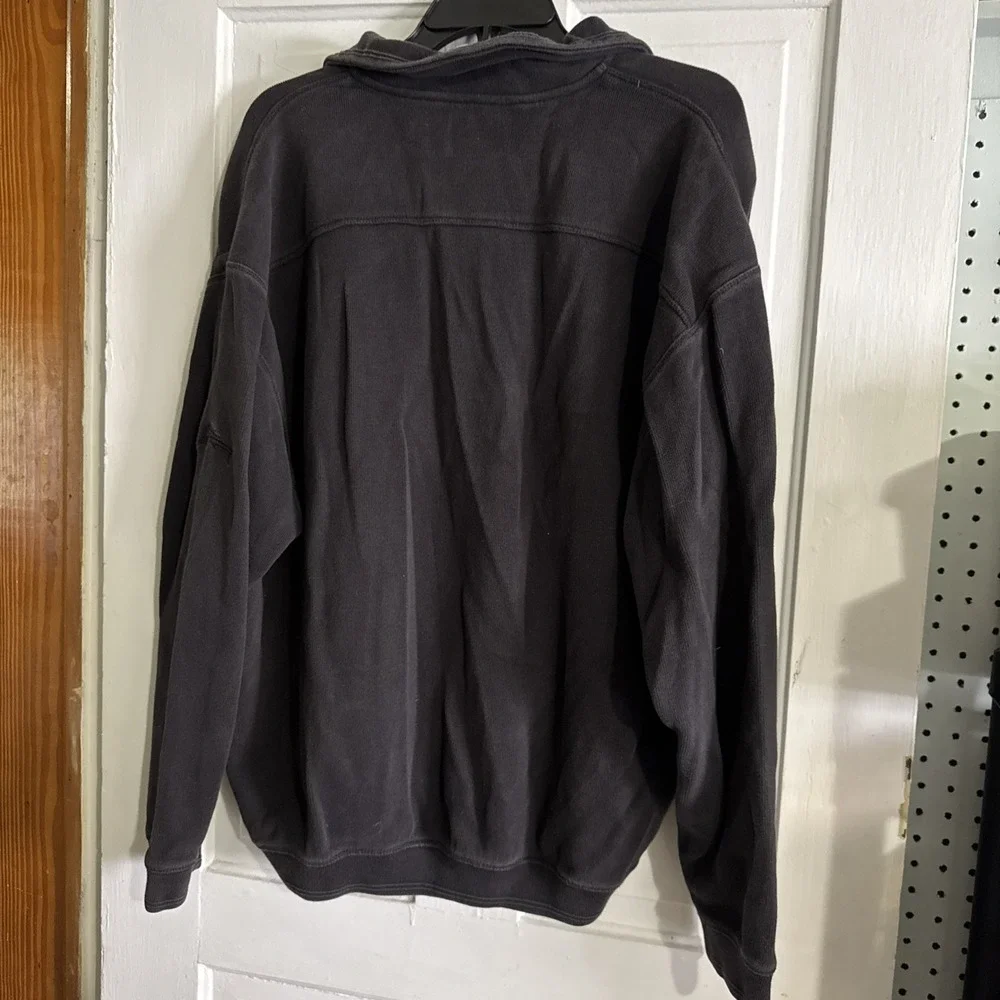 Tommy Bahama 1/4 Zip Pull Over Men's L Black Casual Sweatshirt‎ Long Sleeve